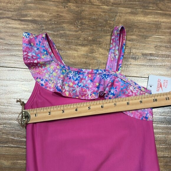 Speedo girls pink one piece swim bathing suit - Picture 7 of 13